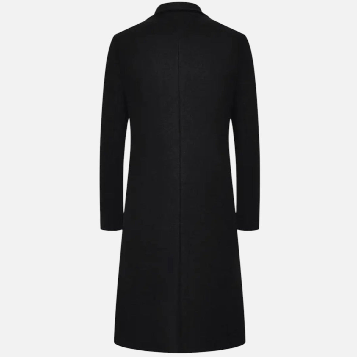 Men's Slim Fit Single-Breasted Overcoat, Knee-Length