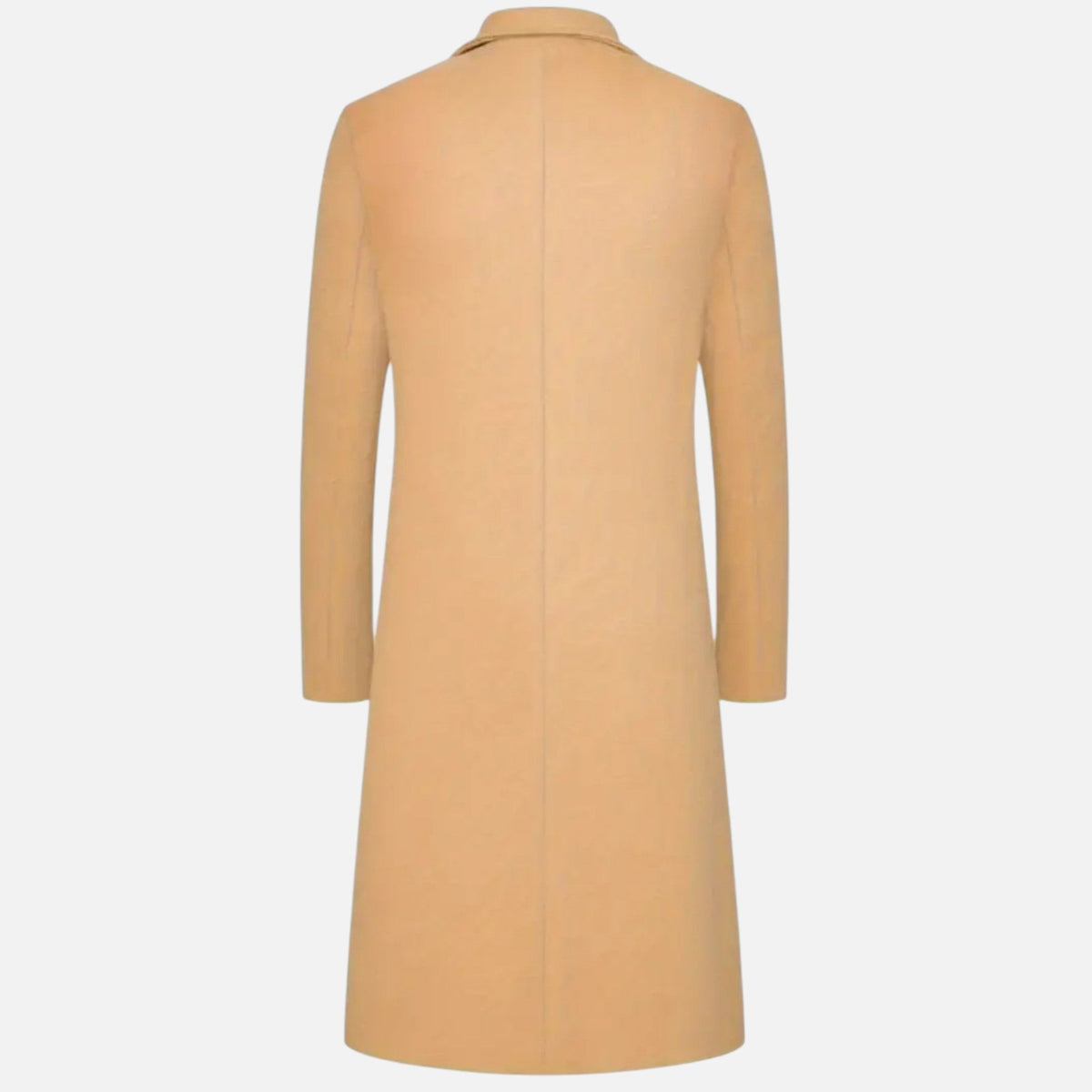 Men's Slim Fit Single-Breasted Overcoat, Knee-Length