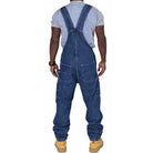 Men's Loose Fit Denim Bib Overalls | Multi-Pockets Workwear Detail