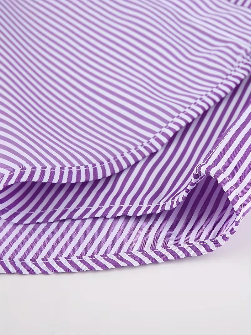 Men's Mandarin Collar Shirt Long Sleeve – Button-Front Formal Shirt