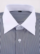 Men's Mandarin Collar Shirt Long Sleeve – Button-Front Formal Shirt