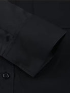 Men's Mandarin Collar Shirt Long Sleeve – Button-Front Formal Shirt