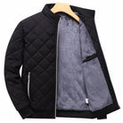 Men's Full-Zip Bomber Jacket with Quilted Shell and Fleece Lining