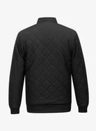 Men's Full-Zip Bomber Jacket with Quilted Shell and Fleece Lining