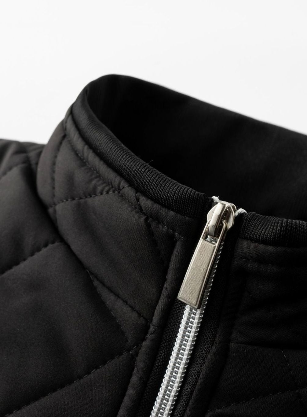 Men's Full-Zip Bomber Jacket with Quilted Shell and Fleece Lining
