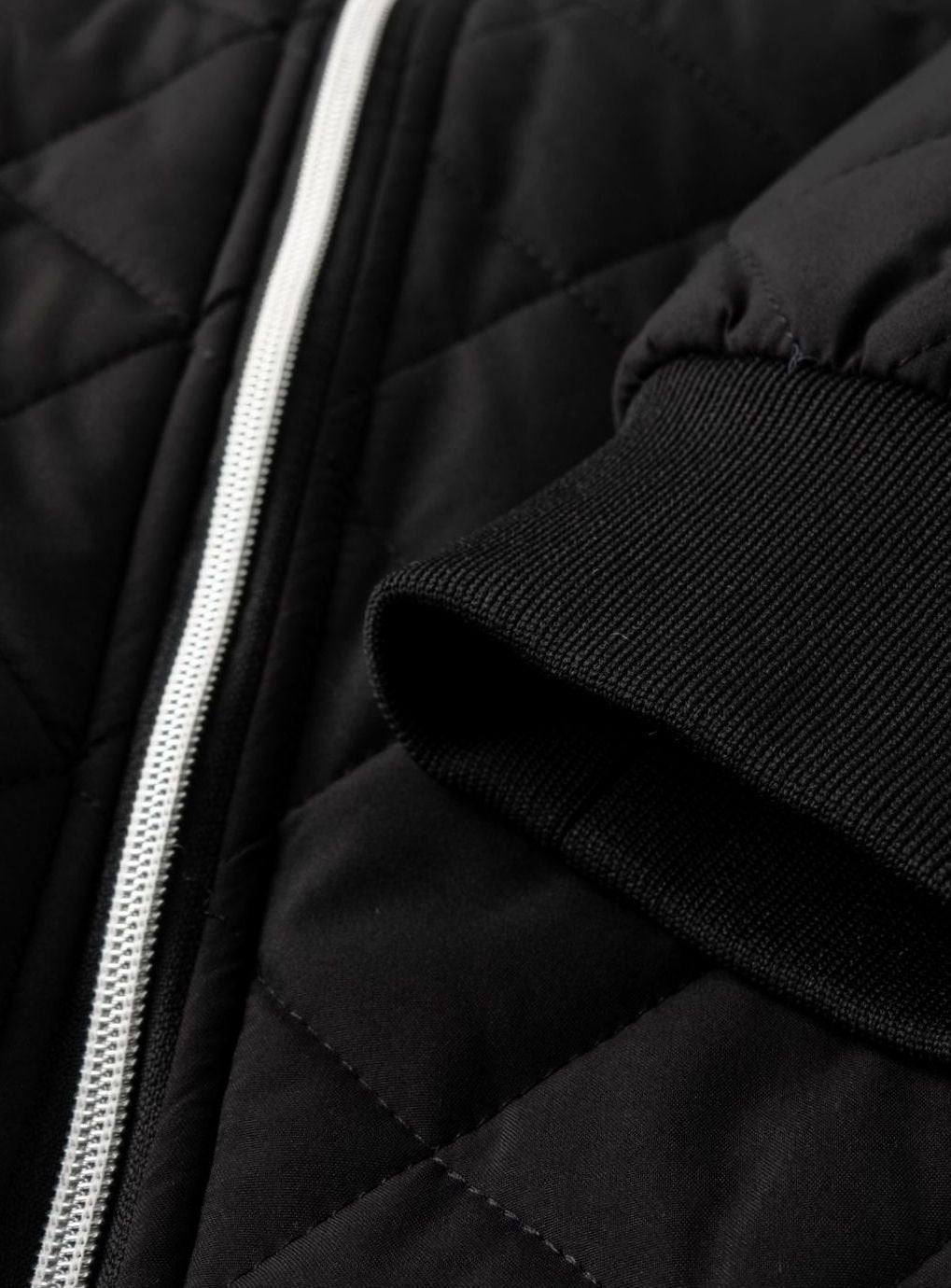 Men's Full-Zip Bomber Jacket with Quilted Shell and Fleece Lining