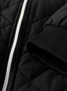 Men's Full-Zip Bomber Jacket with Quilted Shell and Fleece Lining