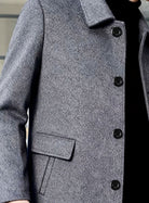 Men's Wool Overcoat – Relaxed Fit Single-Breasted Coat