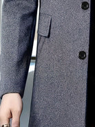 Men's Wool Overcoat – Relaxed Fit Single-Breasted Coat
