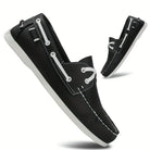 Men's Round-Toe Boat Shoes with Lace-Up Detail