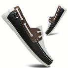 Men's Round-Toe Boat Shoes with Lace-Up Detail