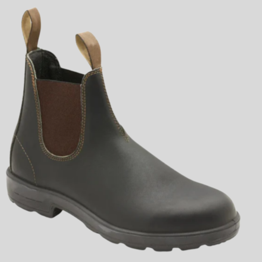 Men's Slip-On Leather Ankle Boots