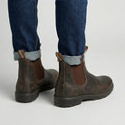 Men's Slip-On Leather Ankle Boots