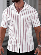 Men's Two-Tone Striped Short Sleeve Shirt