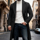 Men's Wool Overcoat Double-Breasted Tailored Fit Long Coat