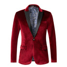 Men's Tailored Velvet Tuxedo Jacket with Satin Shawl Collar