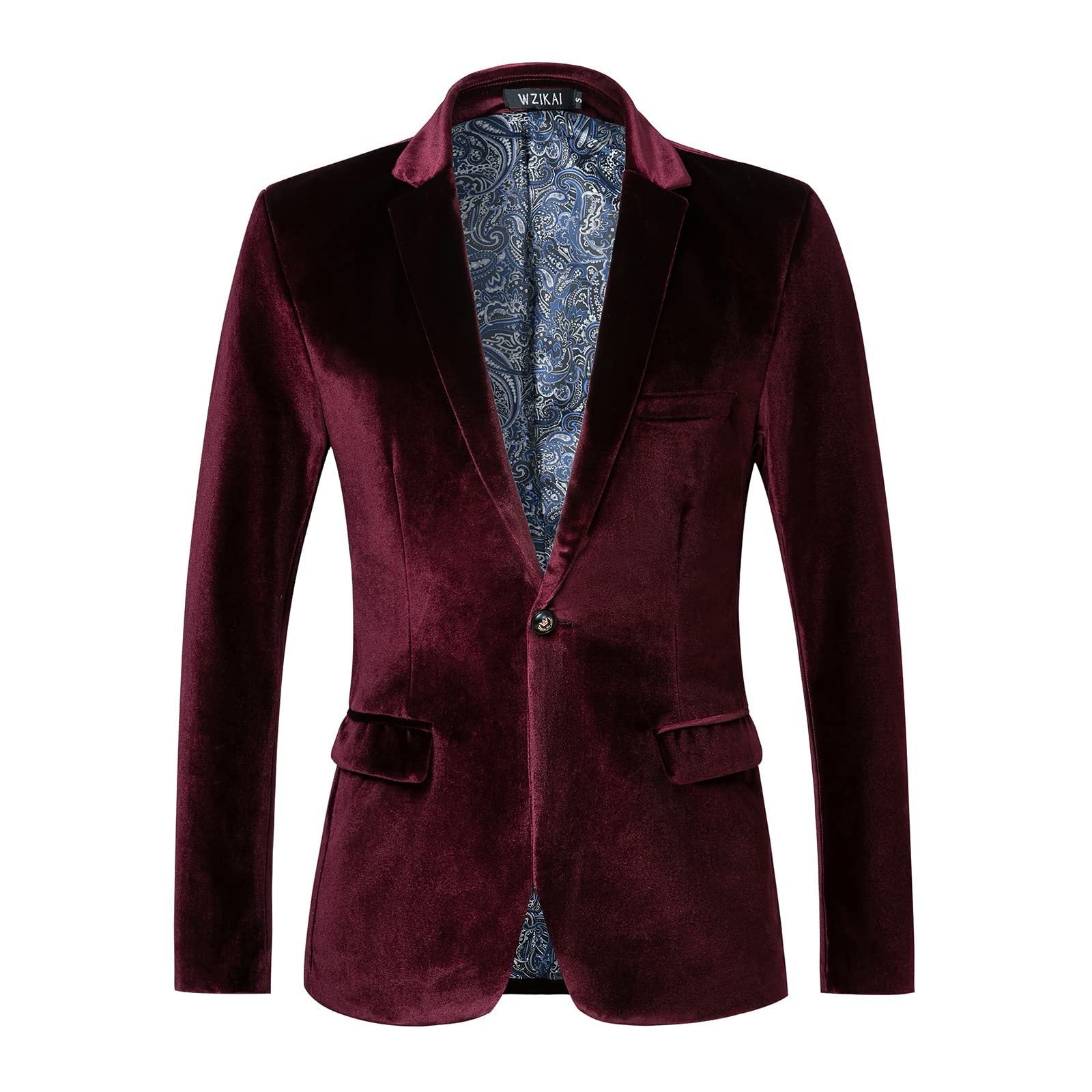 Men's Tailored Velvet Tuxedo Jacket with Satin Shawl Collar