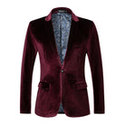 Men's Tailored Velvet Tuxedo Jacket with Satin Shawl Collar