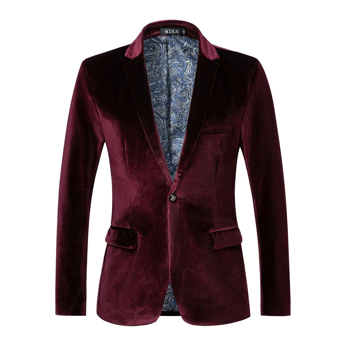 Men's Tailored Velvet Tuxedo Jacket with Satin Shawl Collar