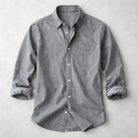 Men's Vintage Cotton Shirt | Chambray Relaxed Fit Lifestyle