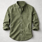 Men's Vintage Cotton Shirt | Chambray Relaxed Fit Side