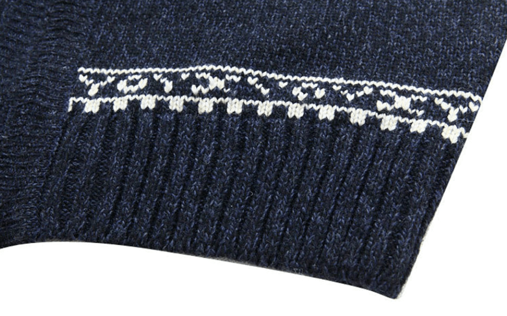 Men's Fleece-Lined Cardigan with Full Zip and Ribbed Cuffs