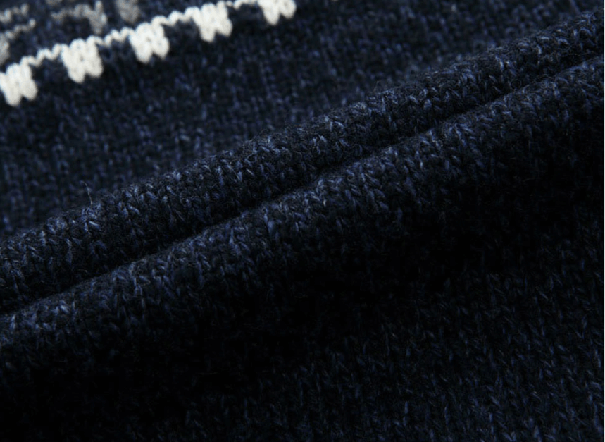 Men's Fleece-Lined Cardigan with Full Zip and Ribbed Cuffs