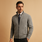 Men's Zip-Up Cardigan - Full-Zip Knit Layer