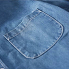 men's long sleeve button-up denim shirt in light blue