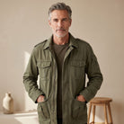 Men's M65 Military Field Jacket Multi-Pocket Cargo Coat