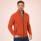 Men's Merino Wool Full-Zip Jumper – Mock Neck Knitwear