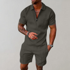 Men's Slim Fit Summer Set – Short Sleeve Polo & Shorts