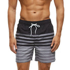 Men's Printed Swim Shorts with Pockets and Drawstring Waist