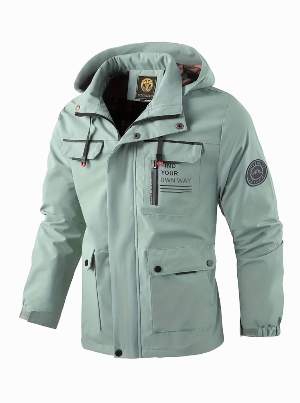 Men's Waterproof Insulated Winter Jacket with Adjustable Hood