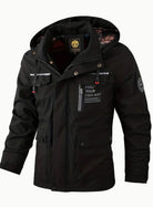 Men's Waterproof Insulated Winter Jacket with Adjustable Hood
