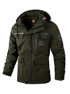 Men's Waterproof Insulated Winter Jacket with Adjustable Hood