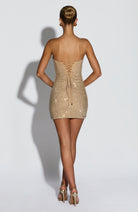 Sequin Dress Strapless Mini Bodycon Fit for Cocktail Party Wear