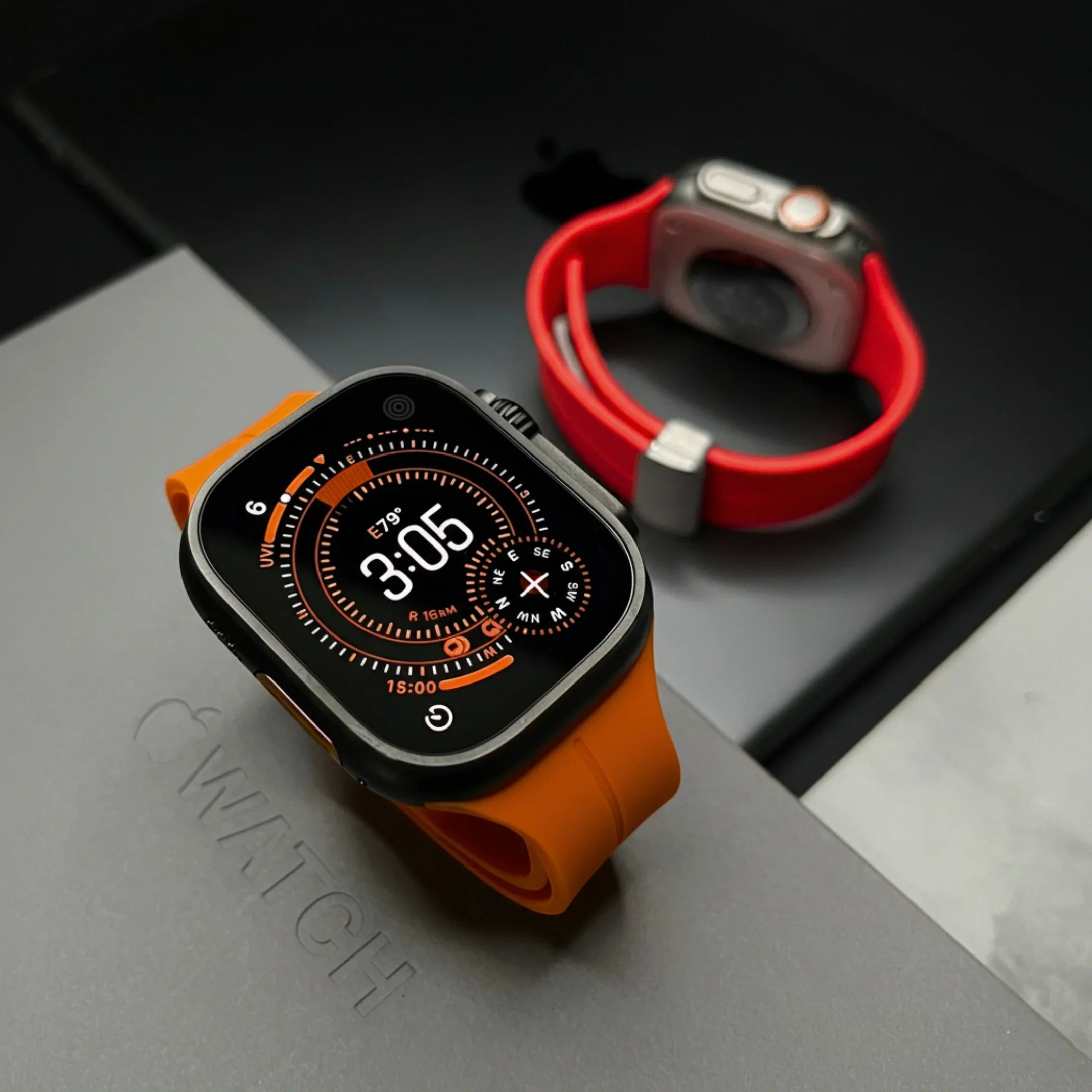 Silicone Smartwatch Band with Magnetic Clasp - Adjustable Strap