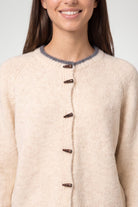 Women's Round Neck Cardigan - Stone Knit