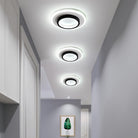 Nowoczesna Okrągła Metalowa Akrylowa Lampa Sufitowa LED do Korytarza Detail