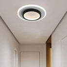 Nowoczesna Okrągła Metalowa Akrylowa Lampa Sufitowa LED do Korytarza Side