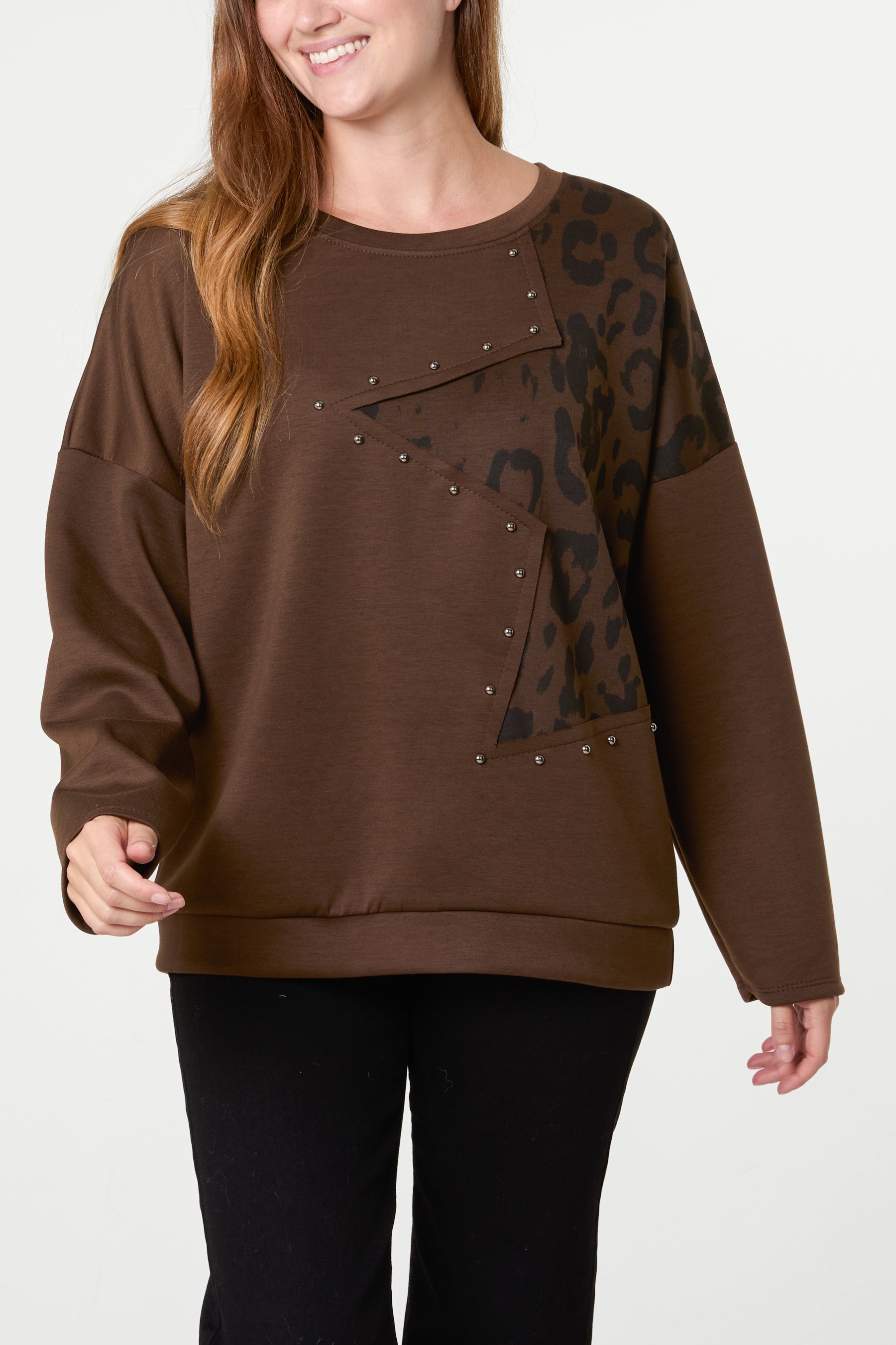 Women's Studded Star Jumper – Soft Knit Pullover