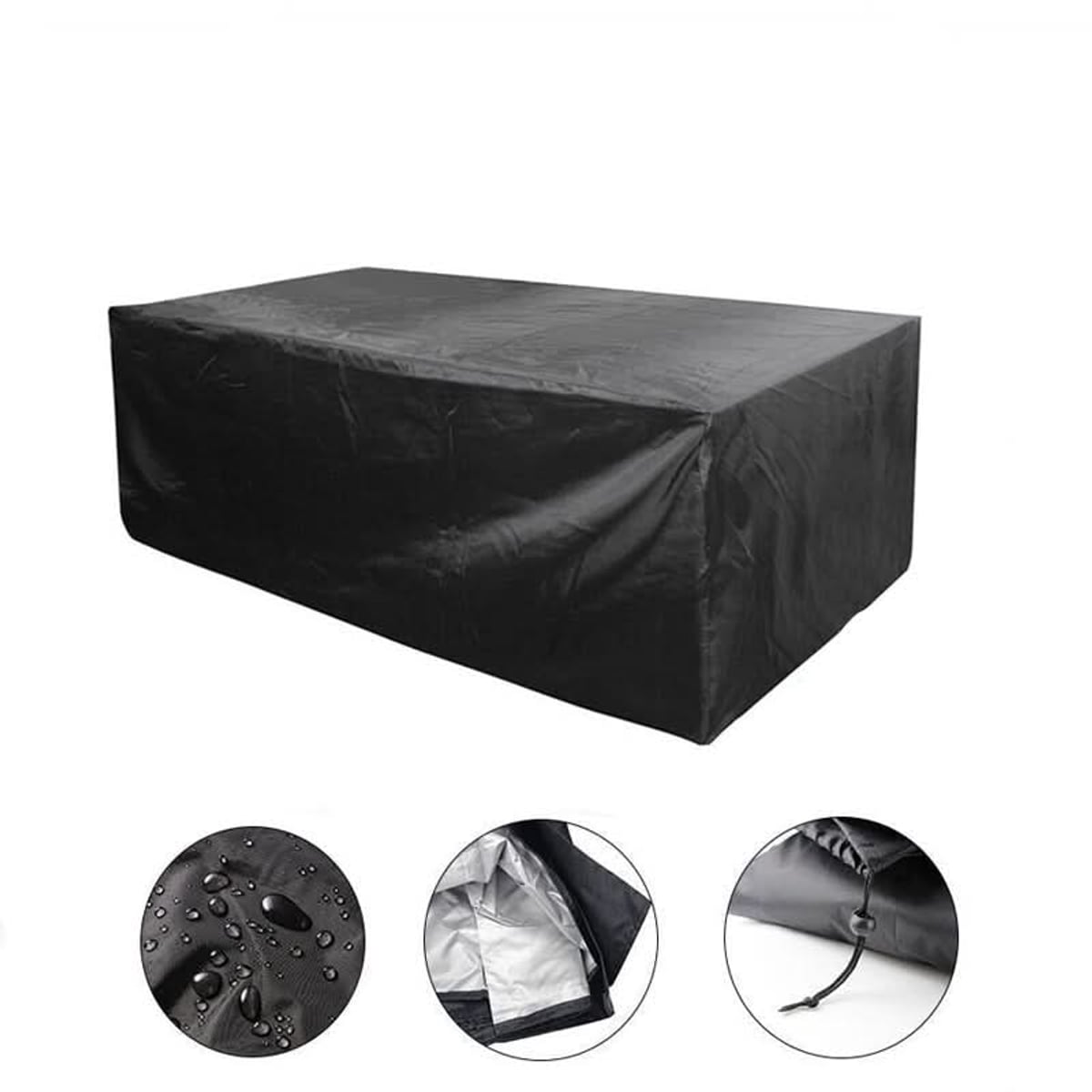 outdoor furniture cover set in black