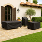 outdoor furniture cover set in black