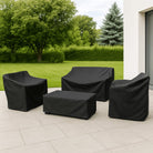 outdoor furniture cover set in black