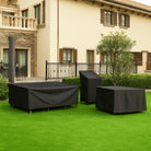 outdoor furniture cover set in black