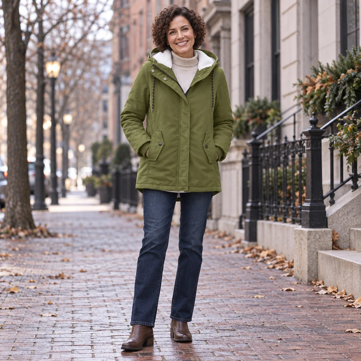 parka coat — Aurora Olive Green 1 — view 11