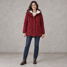 parka coat — Aurora Burgundy front — view 8
