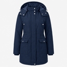 3-in-1 maternity winter parka detachable puffer coat in navy blue