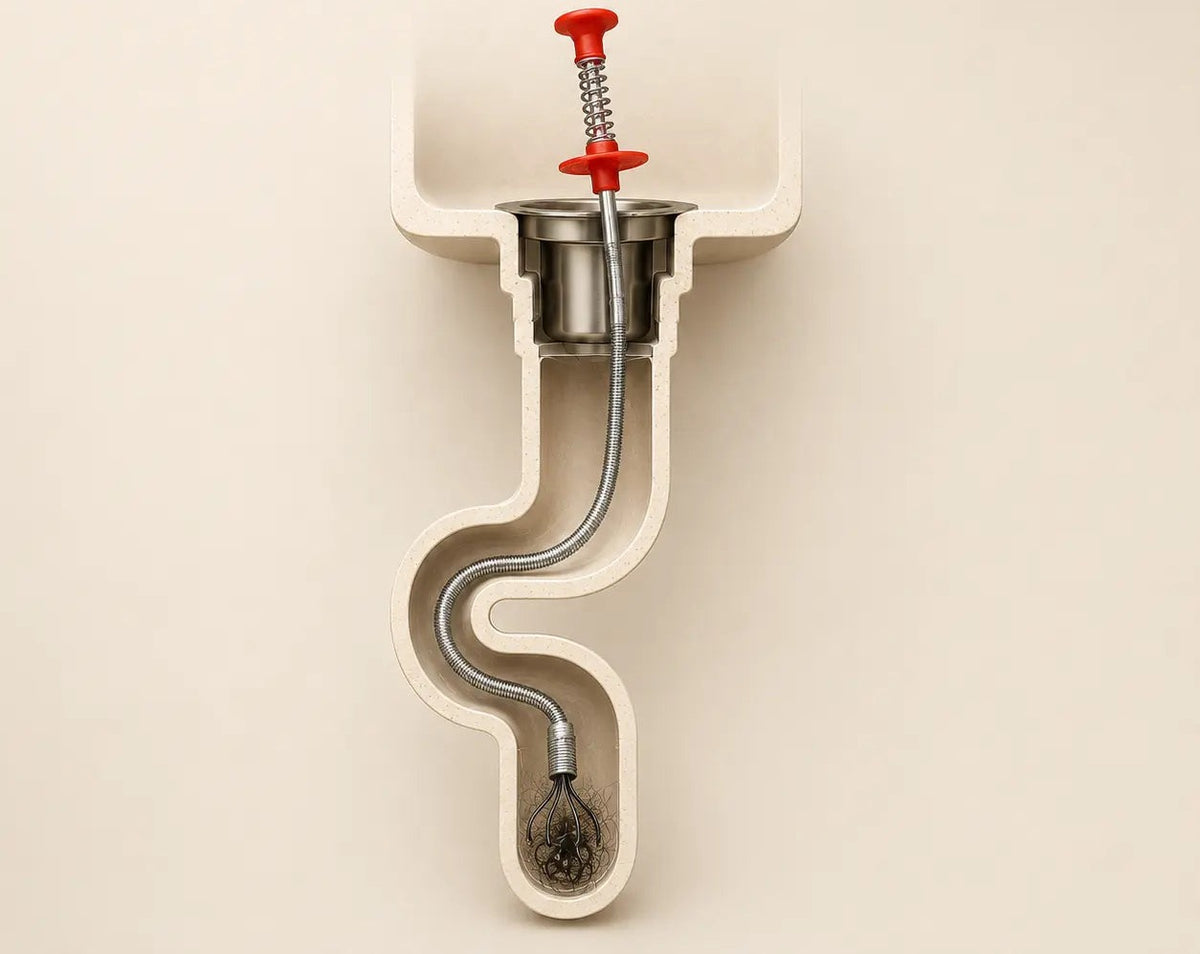 Flexible Drain Claw Cleaner - Bendable Hair & Debris Remover